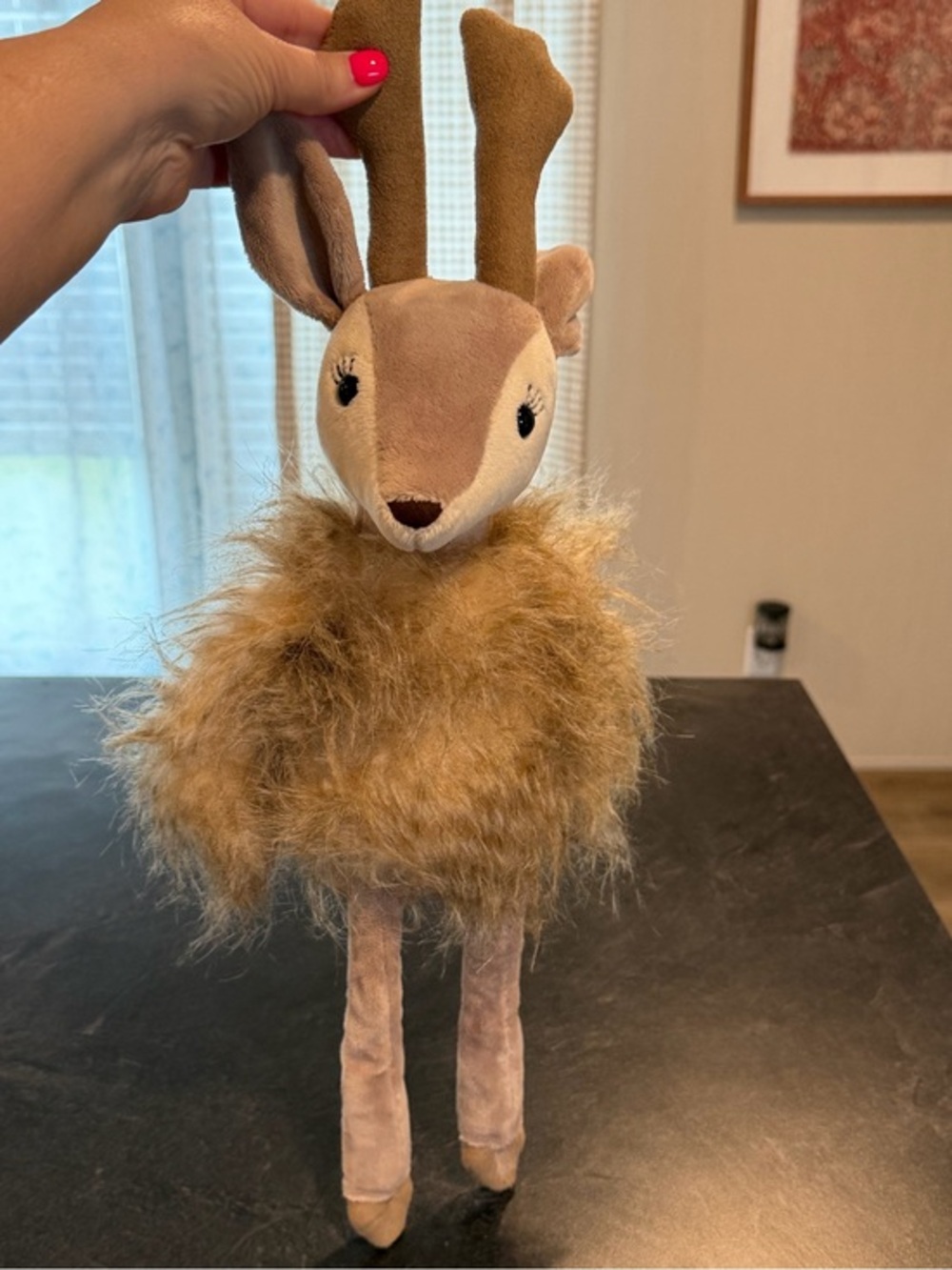 Jellycat Roxie Reindeer Doe Medium 18” Deer Retired Preowned Stuffed Plush Toy
